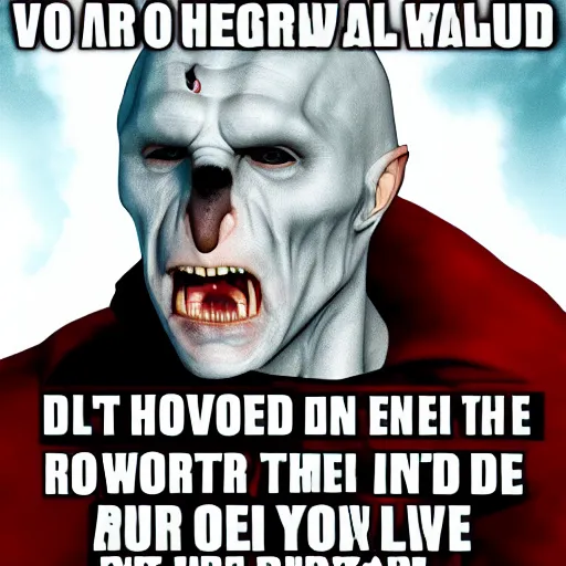 Prompt: Voldemort but as a hero