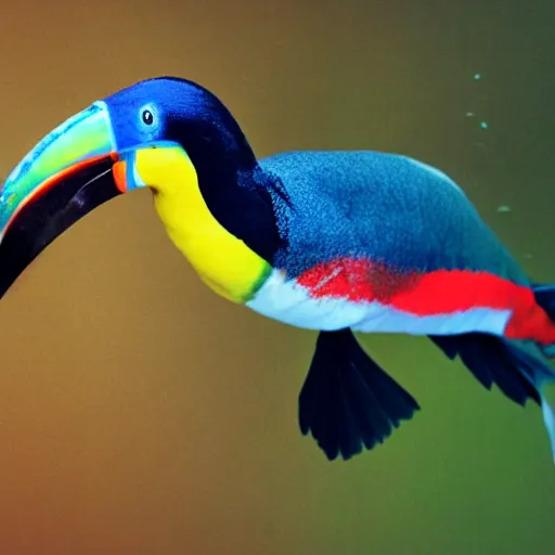 Image similar to photo of hybrid between a fish and a toucan