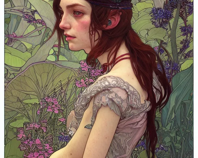 Image similar to photography of hope gangloff, deep focus, d & d, fantasy, intricate, elegant, highly detailed, digital painting, artstation, concept art, matte, sharp focus, illustration, hearthstone, art by artgerm and greg rutkowski and alphonse mucha