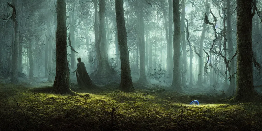 Image similar to hyper realistic eerie aylum in the woods, gorgeous lighting, blue sky, highly detailed, lush forest by zdzisław beksinski and norman rockwell and greg rutkowskiweta studio, and lucasfilm