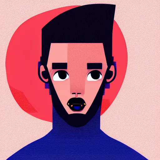 Image similar to 2 d character design, male rapper, vector art, digital art, portrait, 4 k, 8 k, sharp focus, smooth, illustration, concept art, music artist