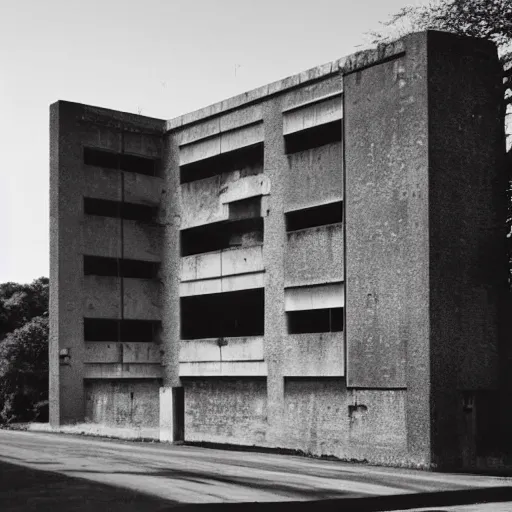 Prompt: beautiful complex brutalist building by Le Corbusier