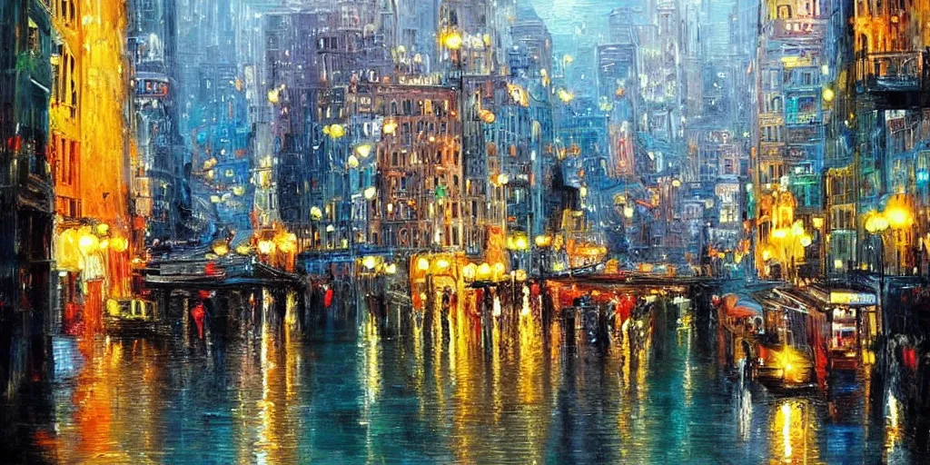 Image similar to photo _ this _ city _ is _ beautiful. _ its _ like _ a _ perfect _ painting. _ i _ feel _ so _ happy _ when _ i _ look _ at _ this. jpg