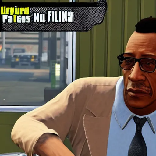 Prompt: gustavo fring in grand theft auto 5,