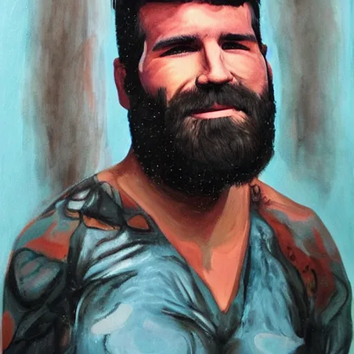 Image similar to a horrible disease, painting by Dan Bilzerian