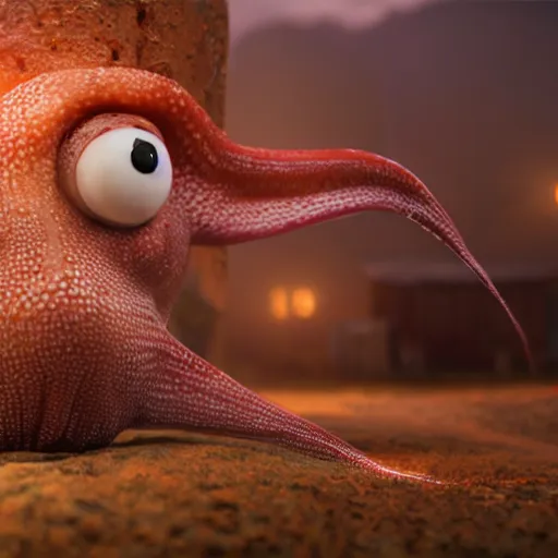 Image similar to hyperrealistic dslr film still of anthropomorphic hillbilly squid, early cuyler, stunning 8 k octane comprehensive 3 d render, inspired by istvan sandorfi & greg rutkowski & unreal engine, perfect symmetry, dim volumetric cinematic lighting, extremely hyper - detailed, extremely lifelike attributes & lifelike texture, intricate, masterpiece, artstation, stunning