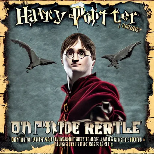 Image similar to Harry Potter rap album, album art, 2008