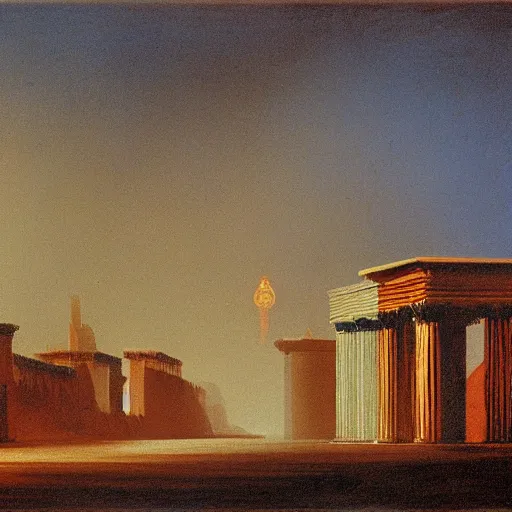 Image similar to John Martin painting, Babylon.