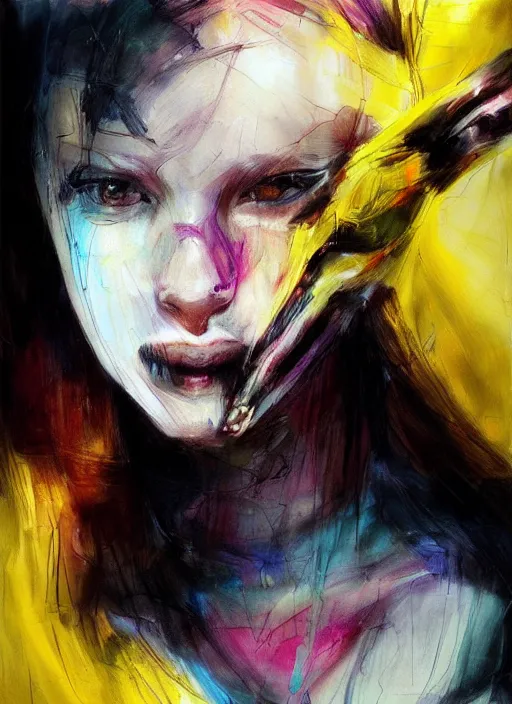 Prompt: pikachu of teeth by agnes cecile