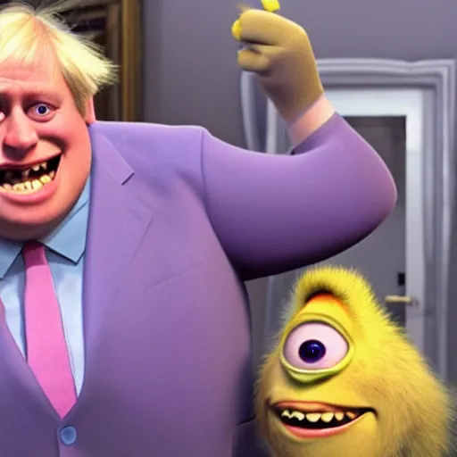 Image similar to boris johnson in monsters inc