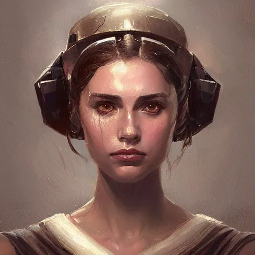 Prompt: portrait of a woman by greg rutkowski, padme amidala, star wars expanded universe, she is about 2 0 years old, highly detailed portrait, digital painting, artstation, concept art, smooth, sharp foccus ilustration, artstation hq