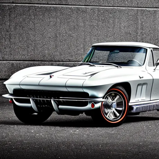 Prompt: product shot of a 1 9 6 5 chevy corvette by jean baptiste