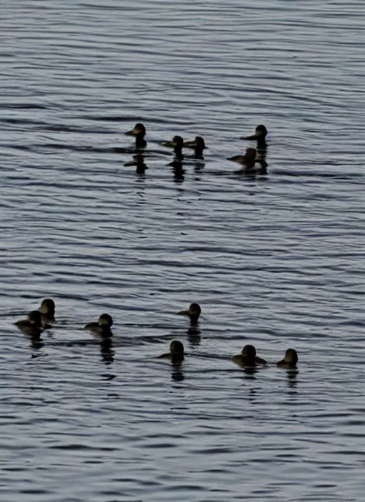 Image similar to old grainy photo of ducks forming a triangle shape