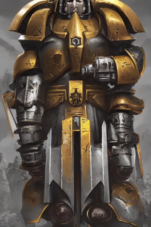 Image similar to armor portrait heros warhammer 4 0 k horus heresy fanart - the primarchs emperor by johannes helgeson animated with vfx concept artist & illustrator global illumination ray tracing hdr fanart arstation zbrush central hardmesh 8 k octane renderer comics stylized