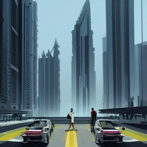 Prompt: gta : dubai, by ilya kuvshinov