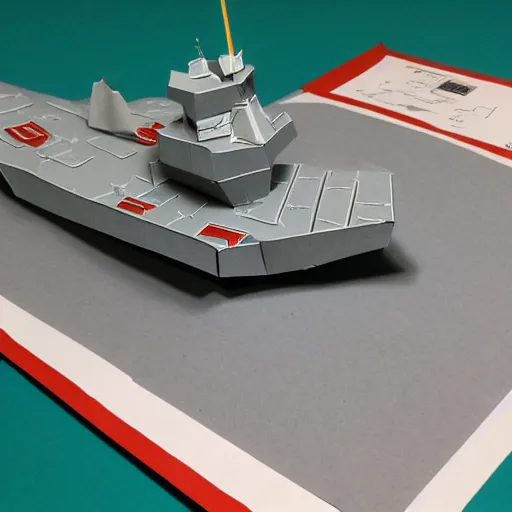 Image similar to Papercraft battleship