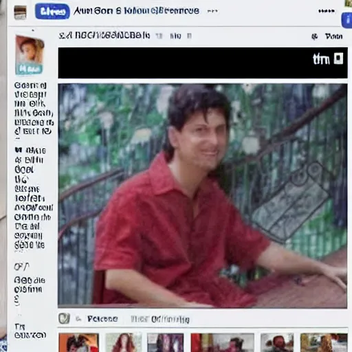 Prompt: a facebook page's screenshot in 1990s