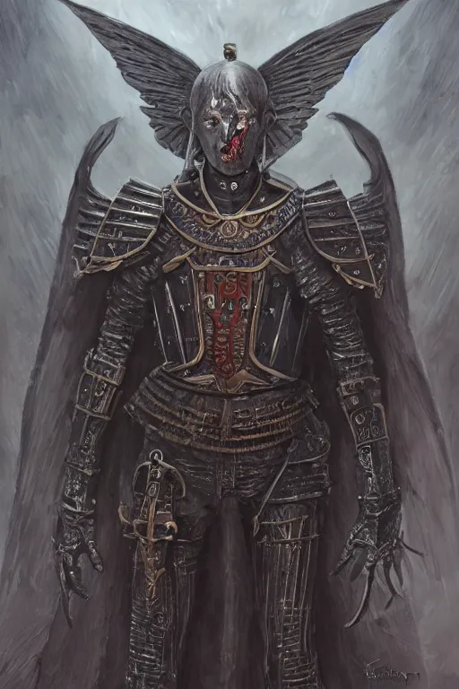 Image similar to full body concept art of Count Orlok wearing Polish Winged Hussars armor made with porcelain by Jeff Easley and Peter Elson + beautiful eyes, beautiful face + symmetry face + galaxy + gothic, surreal, dread + highly detailed, intricate complexity, epic composition, magical atmosphere + masterpiece, award winning + trending on artstation + shallow depth of field