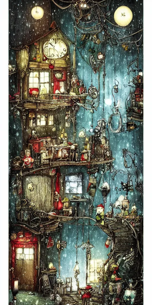 Image similar to an indoors christmas scene by alexander jansson