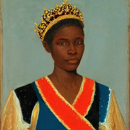 Prompt: portrait of young queen Abakah