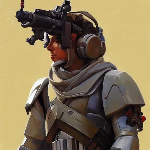 Image similar to greg manchess portrait painting of armored han solo as overwatch character, medium shot, asymmetrical, profile picture, organic painting, sunny day, matte painting, bold shapes, hard edges, street art, trending on artstation, by huang guangjian and gil elvgren and sachin teng