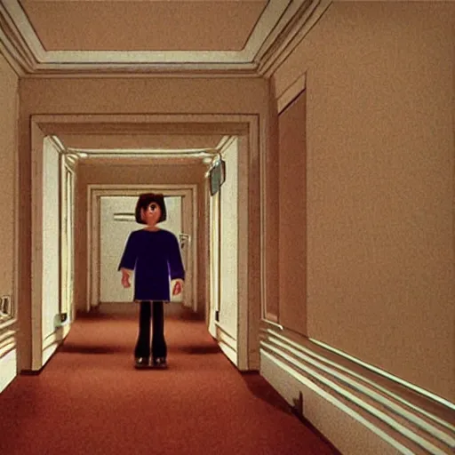 Image similar to the shining in pixar style