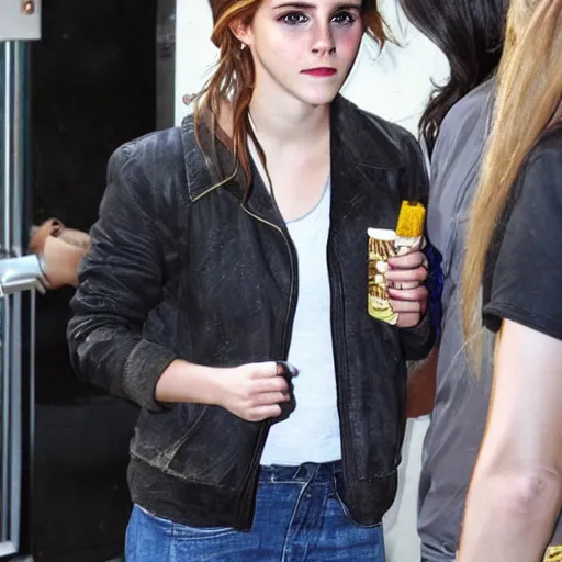 Prompt: emma watson smoke weed