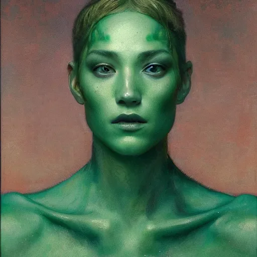 Prompt: epic masterpiece full body portrait a head with many screaming faces, beautiful faces and flawless skin, perfect hands, emeralds by Edgar Maxence and Ross Tran and Michael Whelan