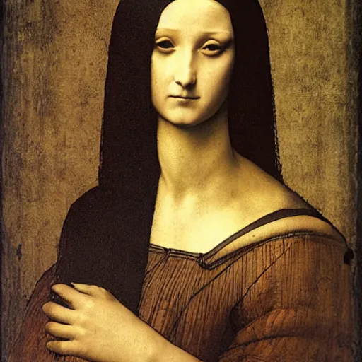 Image similar to goth woman by leonardo da vinci