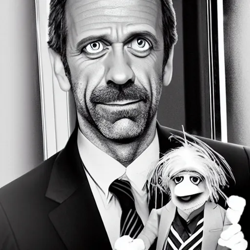 Image similar to dr. house as a muppets