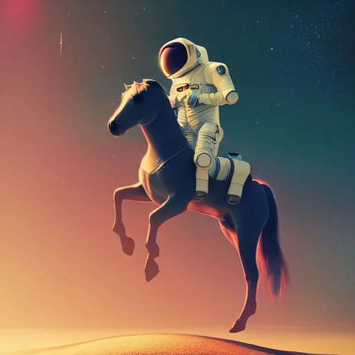 Image similar to photography of animal horse riding on top of an human astronaut. from western by hiroyuki okiura and katsuhiro otomo and alejandro hodorovski style with many details by mike winkelmann and vincent di fate in sci - fi style. volumetric natural light photo on dsmc 3 system,