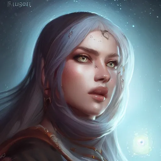 Image similar to Lunar Goddess, D&D, fantasy, portrait, highly detailed, digital painting, trending on artstation, concept art, sharp focus, illustration, art by artgerm and greg rutkowski and magali villeneuve