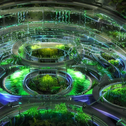 Prompt: futuristic botanical city