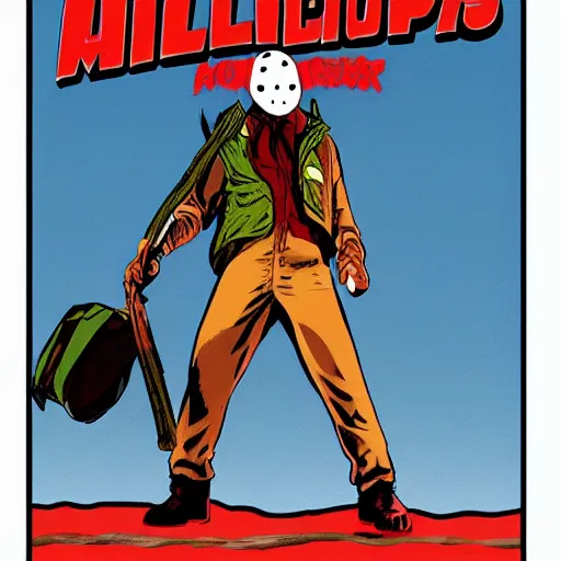 Prompt: Jason Voorhees pin up