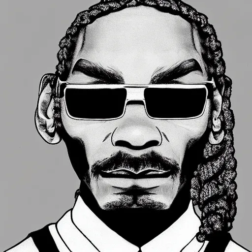 Image similar to Snoop-Dog drawn in the style of Akira Toriyama,