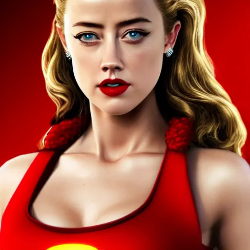 Image similar to amber heard as super mario, highly detailed, extremely high quality, hd, 4 k, 8 k, canon 3 0 0 mm, professional photographer, 4 0 mp, lifelike, top - rated, award winning, realistic, detailed lighting, detailed shadows, sharp, no blur, edited, corrected, trending