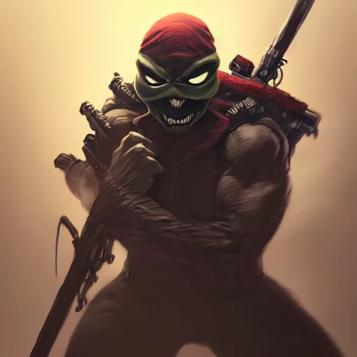 Image similar to teenage mutant ninja skull face, in heroic pose, promotion art,marvel, dark, intricate, highly detailed, smooth, artstation, digital illustration by Ruan Jia and Mandy Jurgens and Artgerm and Wayne Barlowe and Greg Rutkowski and Zdislav Beksinski, octane render, hyper realistic, sharp focus, 8k