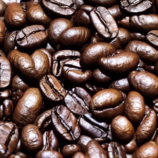 Image similar to coffee beans, by giger,