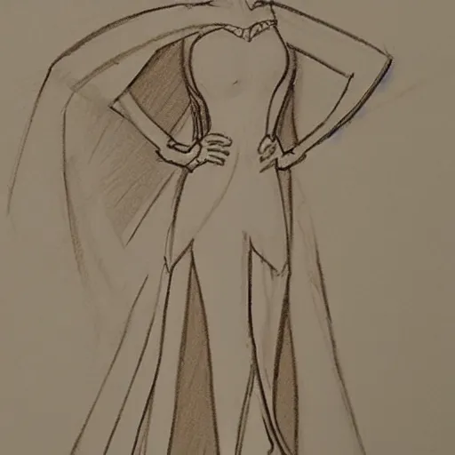 Image similar to milt kahl sketch of victoria justice as princess padme from star wars