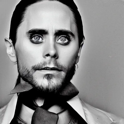 Image similar to jared leto antique photograph