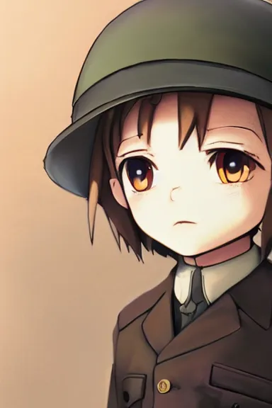 Image similar to beautiful little boy in nazi male uniform. made in abyss art style, sharps focus, pose, cute detailed artwork, anatomically correct, ilya kuvshinov, reflection, perfect composition, wallpaper mobile, digital art, detailed anime soft face, symmetrical face, western comic, illustration, realistic, smooth, lois van baarle, soft details, biomechanic