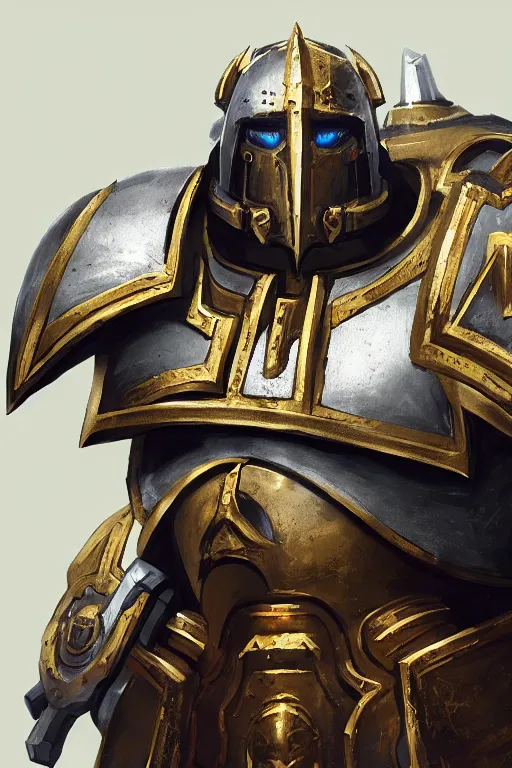 Image similar to armor portrait heros warhammer 4 0 k horus heresy fanart - the primarchs emperor by johannes helgeson animated with vfx concept artist & illustrator global illumination ray tracing hdr fanart arstation zbrush central hardmesh 8 k octane renderer comics stylized