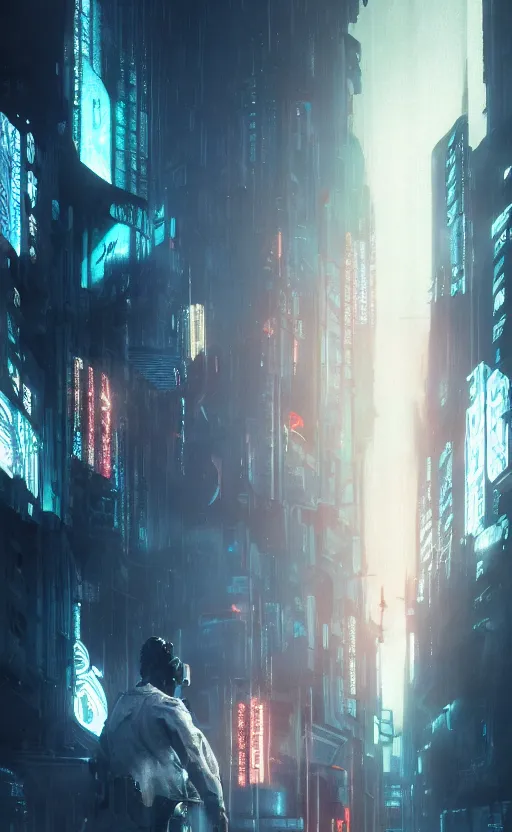 Image similar to the other world Dean Roger, Photo, 4k,octane render, photorealism, concept art, deviant art, cyberpunk, bladerunner High definition, ultra realistic, 35mm