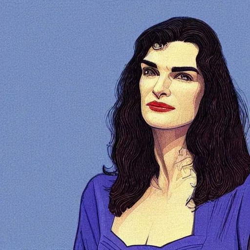 Image similar to “ rachel weisz retro minimalist portrait by jean giraud, moebius starwatcher comic, 8 k ”