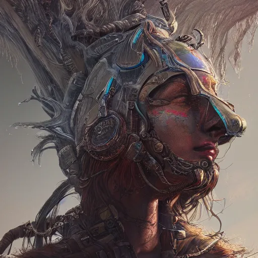 Image similar to the weary way - worn wanderer, metallic colors, hyper detailed, extreme detail, digital art, high quality, trending on artstation, artstation