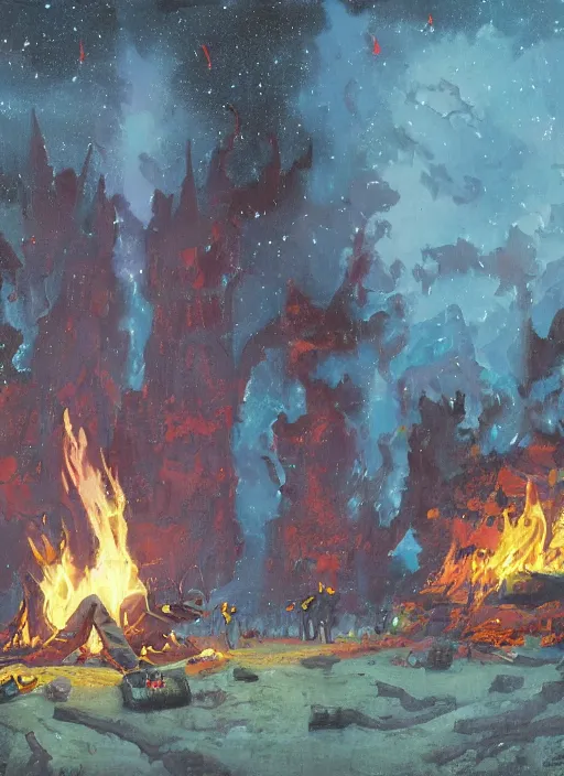 Image similar to camp fire by paul lehr