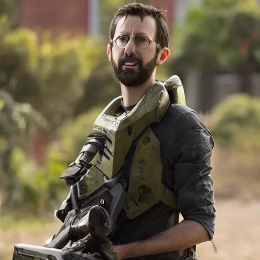 Image similar to NCIS New Orleans actor Rob Kerkovich in the tv series Halo, cinematic film still