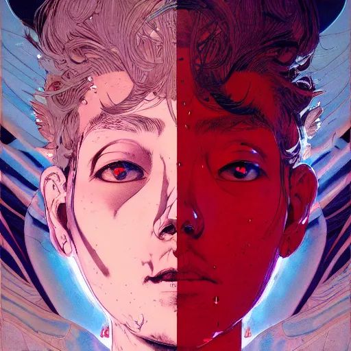 Image similar to prompt : doomer portrait soft light painted by james jean and katsuhiro otomo and erik jones, inspired by akira anime, smooth face feature, intricate oil painting, high detail illustration, sharp high detail, manga and anime 1 9 9 9