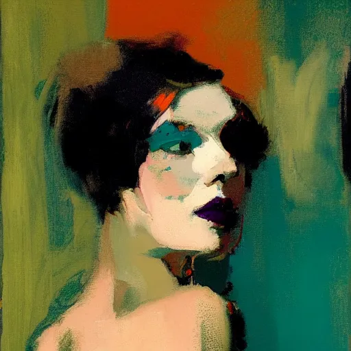 Prompt: mandelbulb portrait of a beautiful woman by liepke