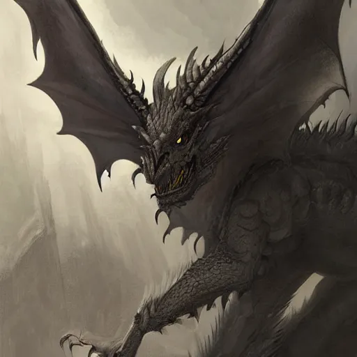 a portrait of a grey old , dragon!, dragon!, dragon!, | Stable ...